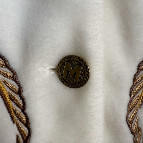 Bob Mackie Wearable Art Embroidered Button Front Fleece Jacket Coat Size XL NWT - Picture 7 of 8